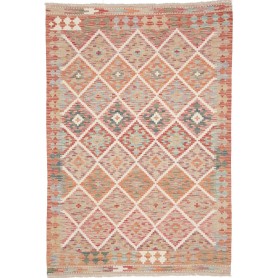Tappeto Kilim Afghanistan Geometrico Multicolore Pastello 12