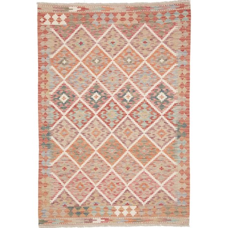 Tappeto Kilim Afghanistan Geometrico Multicolore Pastello 12