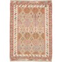 Tappeto Kilim Afghanistan Geometrico Terracotta Beige 127x18