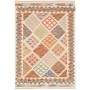 Tappeto Kilim Afghanistan Astratto Crema Multicolore 106x151