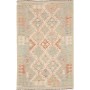Tappeto Kilim Afghanistan Geometrico Beige Azzurro 103x155 C