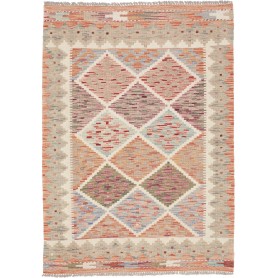 Tappeto Kilim Afghanistan Geometrico Multicolore Pastello 10