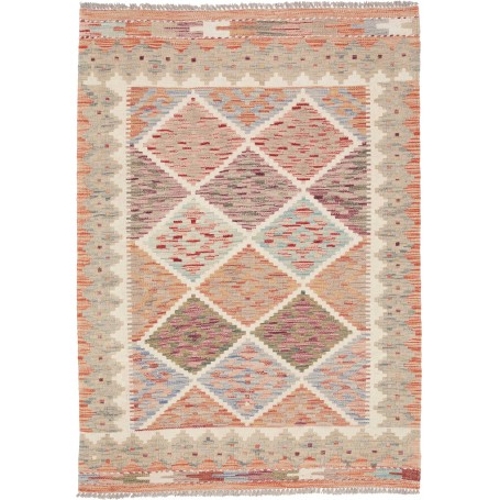 Tappeto Kilim Afghanistan Geometrico Multicolore Pastello 10