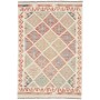 Tappeto Kilim Afghanistan Astratto Crema Rosso 99x145 Cm