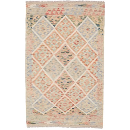 Tappeto Kilim Afghanistan Geometrico Beige Pastello 103x163