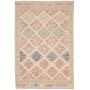 Tappeto Kilim Afghanistan Astratto Crema Pastello 103x149 Cm