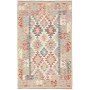 Tappeto Kilim Afghanistan Geometrico Beige Rosso 97x155 Cm
