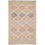 Tappeto Kilim Afghanistan Astratto Beige Policromo 97x154 Cm