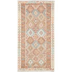 Tappeto Kilim Afghanistan Geometrico Beige Terra 104x184 Cm