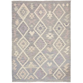 Tappeto Kilim Afghanistan Geometrico Blu Malva 127x173 Cm