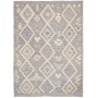 Tappeto Kilim Afghanistan Geometrico Blu Malva 127x173 Cm