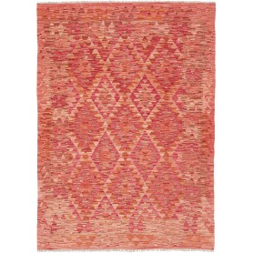 Tappeto Kilim Afghanistan Astratto Rosa Corallo 128x177 Cm