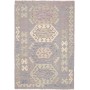 Tappeto Kilim Afghanistan Geometrico Lilla Beige 122x177 Cm