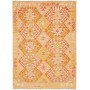 Tappeto Kilim Afghanistan Geometrico Giallo Arancione 125x17