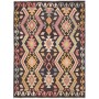 Tappeto Kilim Afghanistan Geometrico Marrone Rosa 129x175 Cm