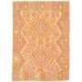 Tappeto Kilim Afghanistan Geometrico Arancio Rosa 127x176 Cm