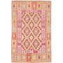 Tappeto Kilim Afghanistan Geometrico Giallo Rosso 102x156 Cm