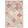 Tappeto Kilim Afghanistan Astratto Celeste Rosa 101x149 Cm