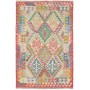 Tappeto Kilim Afghanistan Astratto Multicolore Vivace 98x152