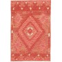 Tappeto Kilim Afghanistan Astratto Rosso Arancio 100x155 Cm