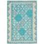 Tappeto Kilim Afghanistan Geometrico Turchese Crema 103x151