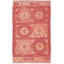 Tappeto Kilim Afghanistan Geometrico Rosso Corallo Beige 95x