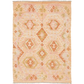 Tappeto Kilim Afghanistan Geometrico Pesca Arancio 106x146 C