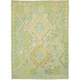 Tappeto Kilim Afghanistan Astratto Verde Chiaro Giallo 145x2