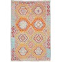 Tappeto Kilim Afghanistan Astratto Azzurro Arancio 108x163 C