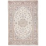 Tappeto Kashan Persia Medaglione Avorio Blu 202x295 Cm