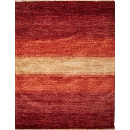 Tappeto Shayan Pakistan Astratto Rosso Arancio 201x289 Cm