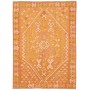 Tappeto Kilim Afghanistan Geometrico Arancione Giallo 129x17