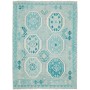 Tappeto Kilim Afghanistan Geometrico Azzurro Turchese 158x21