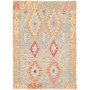 Tappeto Kilim Afghanistan Geometrico Azzurro Arancione Rosa