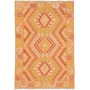 Tappeto Kilim Afghanistan Astratto Arancione Rosa 103x150 Cm