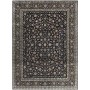 Tappeto Kashan Kork Persia Floreale Blu Notte Beige 350x480