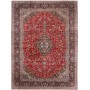 Tappeto Kashan Persia Medaglione Rosso Blu Scuro 355x487 Cm