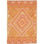 Tappeto Kilim Afghanistan Geometrico Arancio Rosa 100x147 Cm