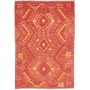 Tappeto Kilim Afghanistan Geometrico Terracotta Giallo 103x1