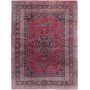 Tappeto Mashad Persia Medaglione Rosso Blu 360x488 Cm