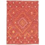 Tappeto Kilim Afghanistan Geometrico Corallo Arancio 106x144