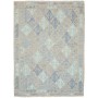Tappeto Kilim Afghanistan Astratto Beige Blu 150x196 Cm