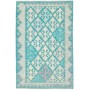 Tappeto Kilim Afghanistan Geometrico Azzurro Turchese 100x15