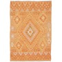 Tappeto Kilim Afghanistan Geometrico Arancio Terracotta 104x