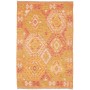 Tappeto Kilim Afghanistan Geometrico Arancione Giallo 102x15
