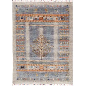 Tappeto Siva Pakistan 150x202 Blu Grigio Beige