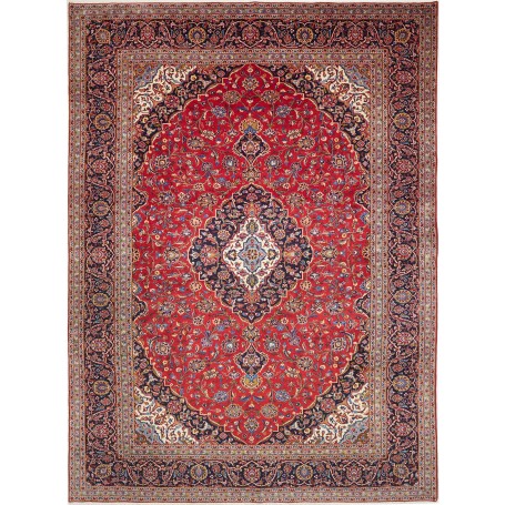 Tappeto Ardakan Persia Medaglione Rosso Blu 287x395 Cm