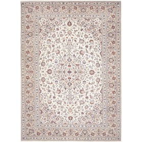 Tappeto Kashan Persia Medaglione Avorio Blu 250x357 Cm