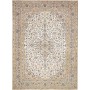 Tappeto Kashan Persia Medaglione Crema Blu 304x404 Cm