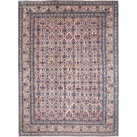 Tappeto Kashan Persia Floreale Crema Blu 245x335 Cm
